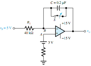 831_Integrator with positive voltage on a noninverting input.png